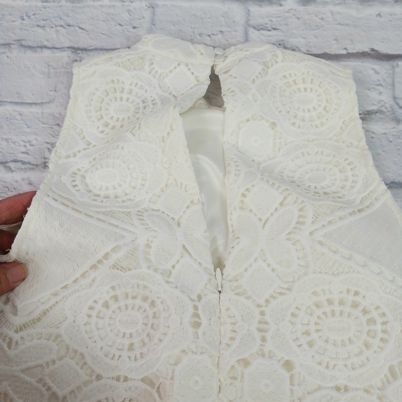 Erin Fetherston cream lace peplum eyelet dress - Picture 13 of 14